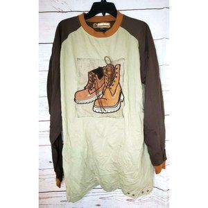 Raw Blue Classic Urban Denim Applique Work Boot actual Shoe Strings 2XL Shirt